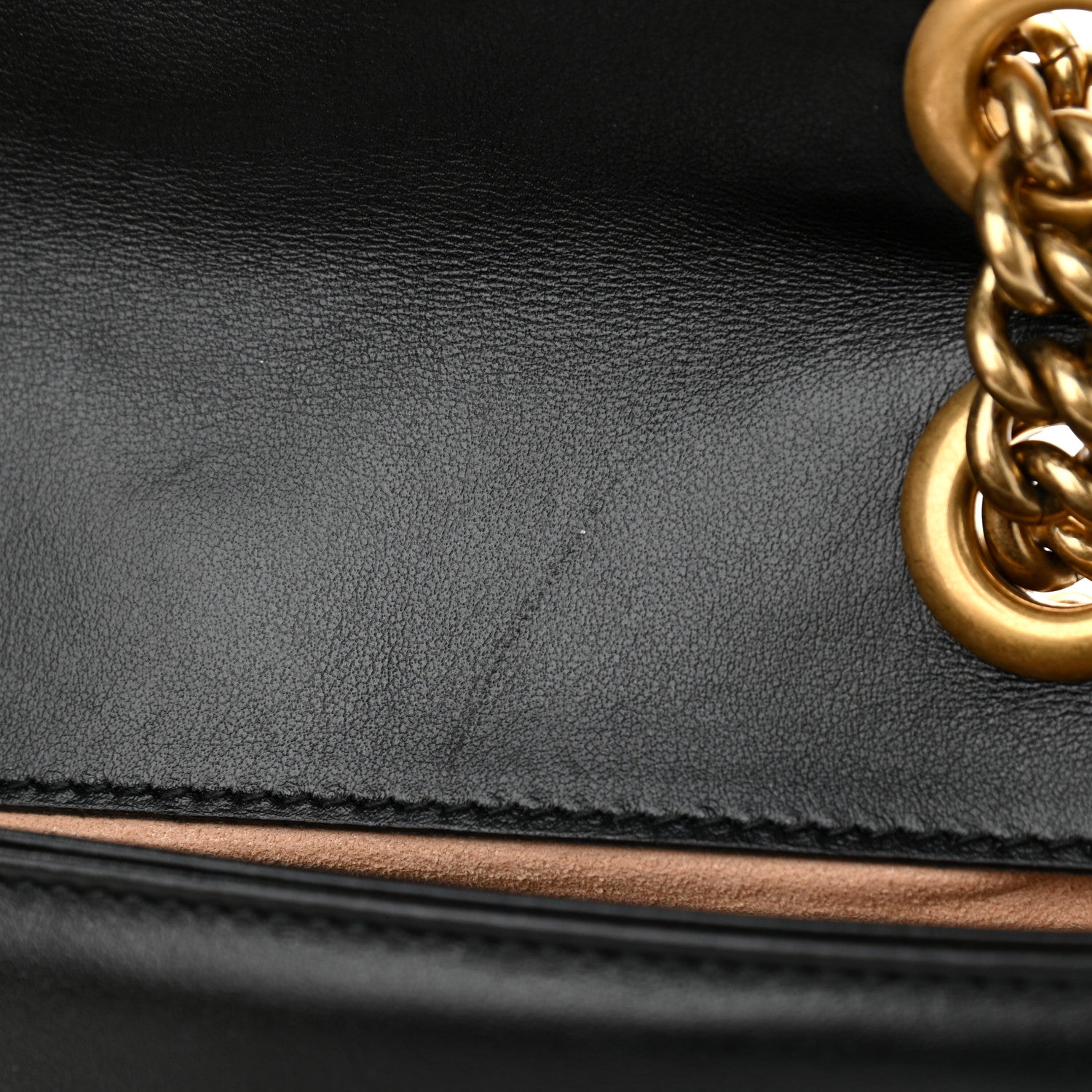 Gucci Calfskin Matelasse Mini GG Marmont Shoulder Bag Black 10 of 12