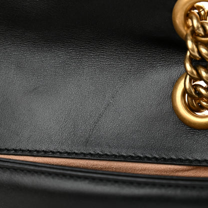Gucci Calfskin Matelasse Mini GG Marmont Shoulder Bag Black 10 of 12