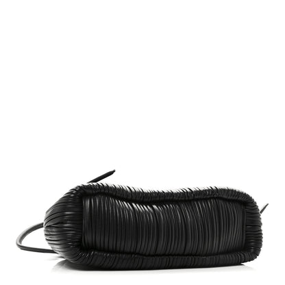 Mansur Gavriel Lambskin Pleated Baci Bag  Black 4 of 9