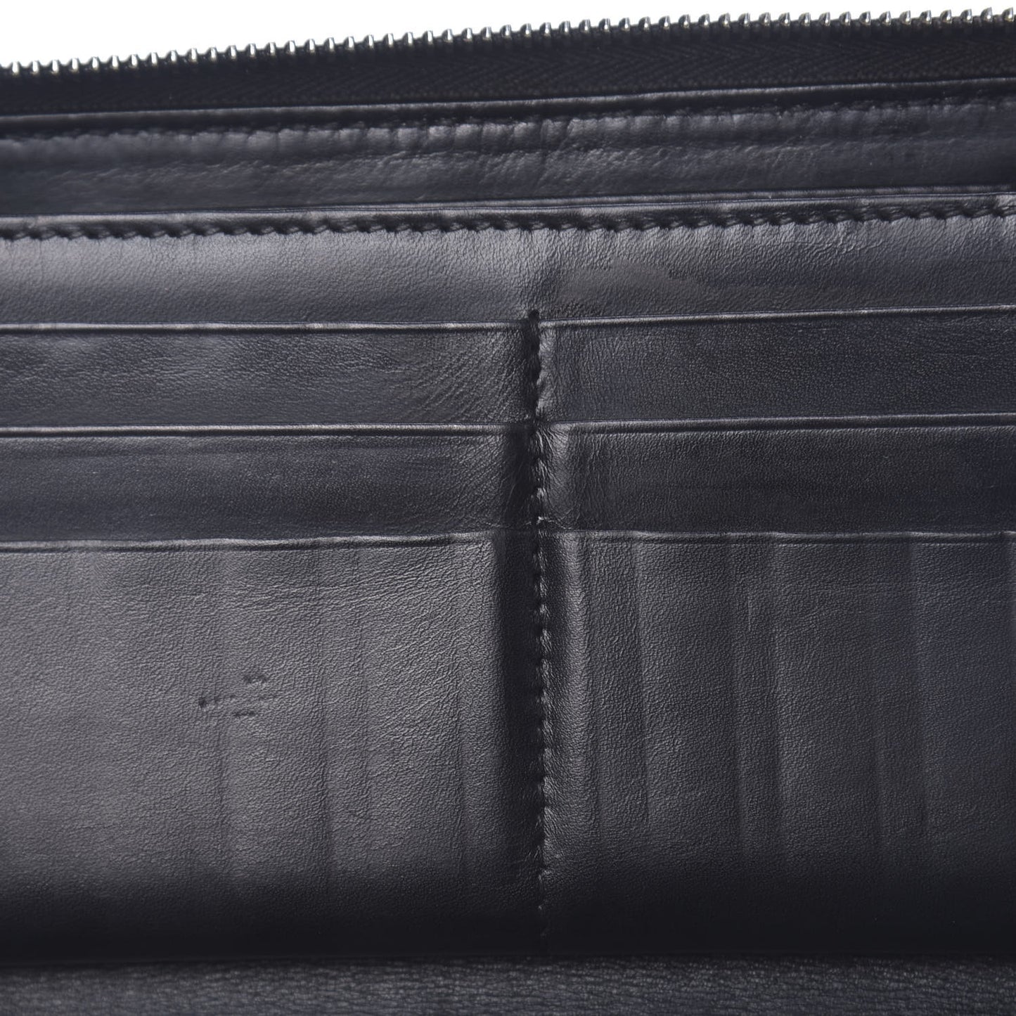 Microguccissima Zip Around Organizer Wallet Black