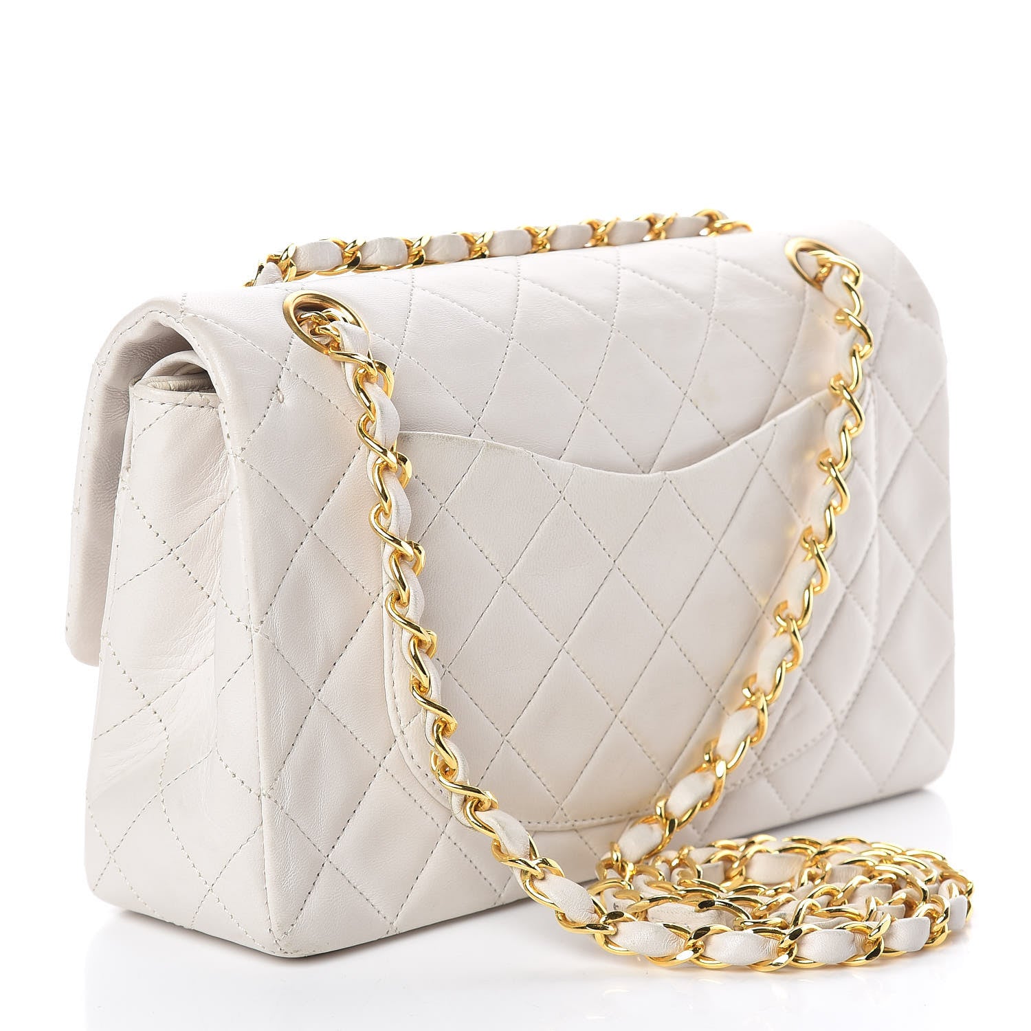 Chanel Lambskin Quilted Small Double Flap White 3 of 18