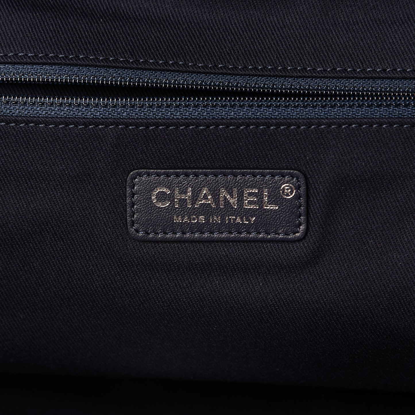 Canvas Large Shopping Tote Dark Blue