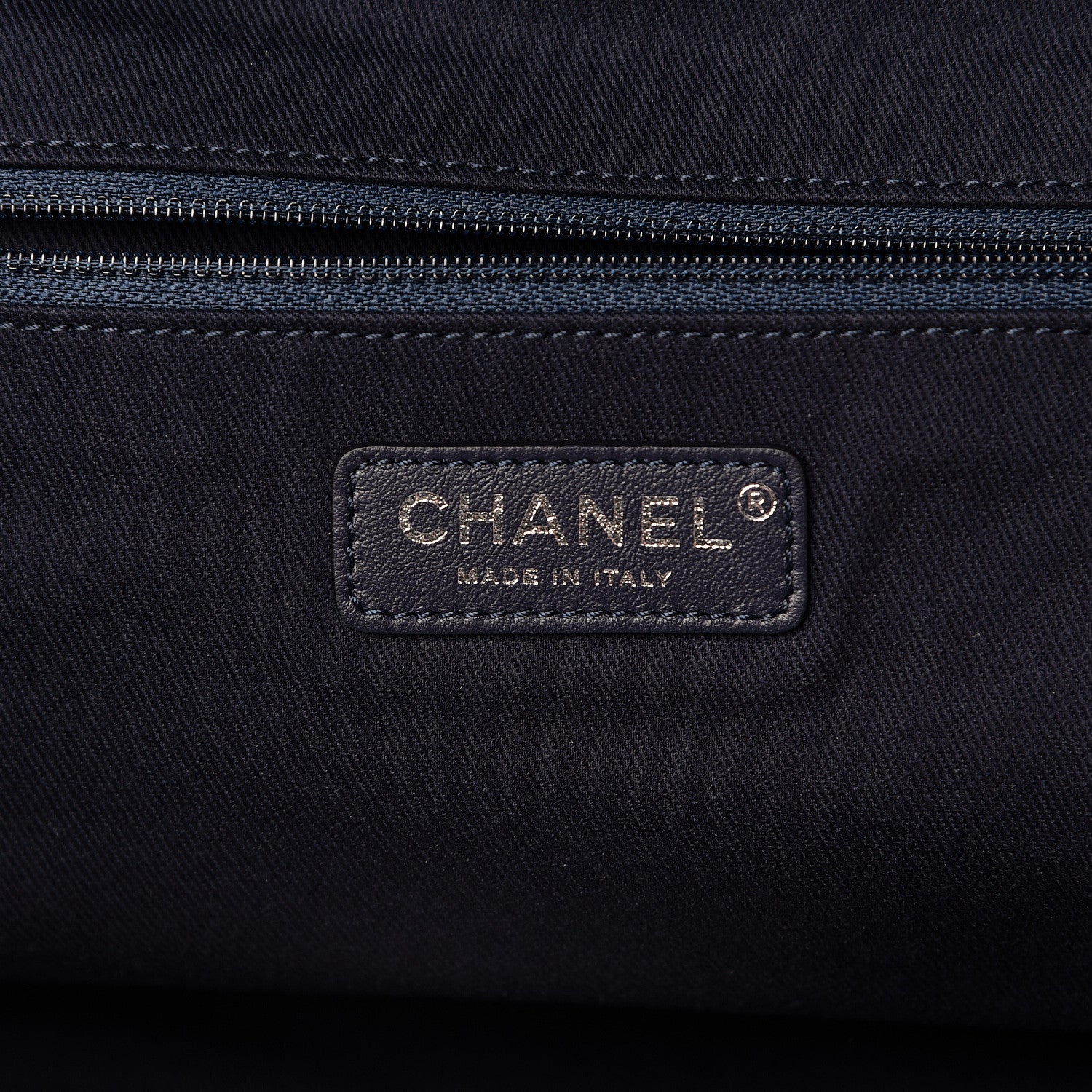 Chanel Canvas Large Shopping Tote Dark Blue 6 of 11