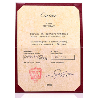 Cartier 18K White Gold 3 Diamond 5.5mm LOVE Ring 54 6.75 5 of 6