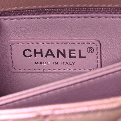 Chanel Iridescent Caviar Quilted Mini Coco Handle Flap Pink 14 of 31