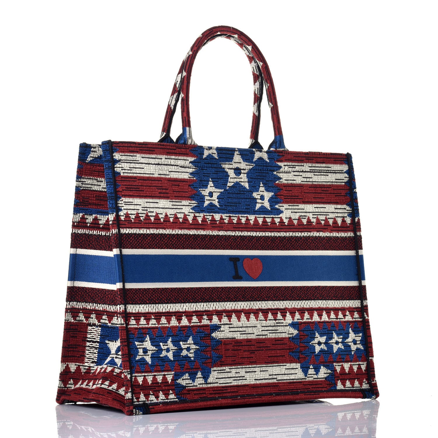 Christian Dior Canvas Embroidered Exclusive US Book Tote Multicolor 3 of 9