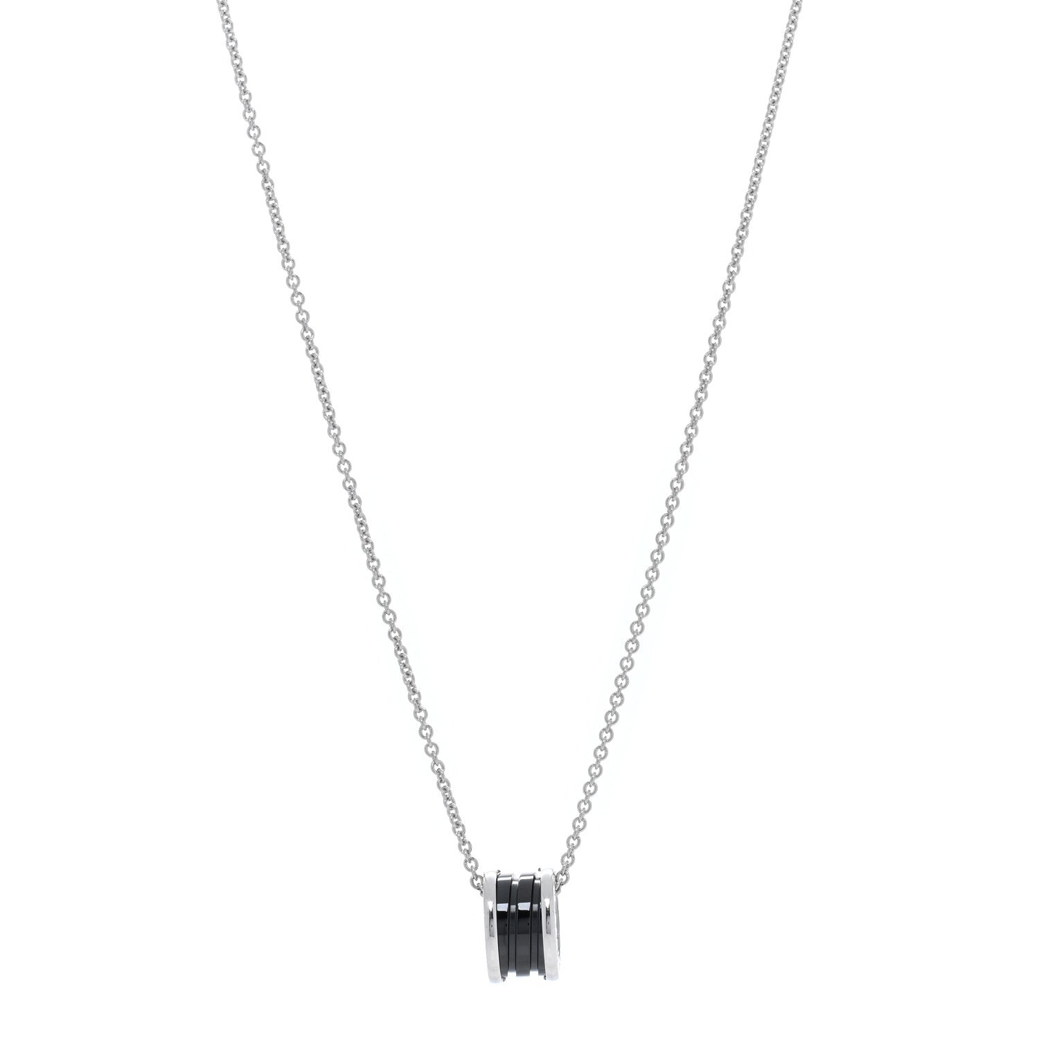 Bulgari Sterling Silver Ceramic Save The Children Pendant Necklace 1 of 4