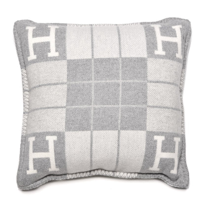 Hermes Wool Cashmere Avalon III Pillow PM Ecru Gris Clair 3 of 3