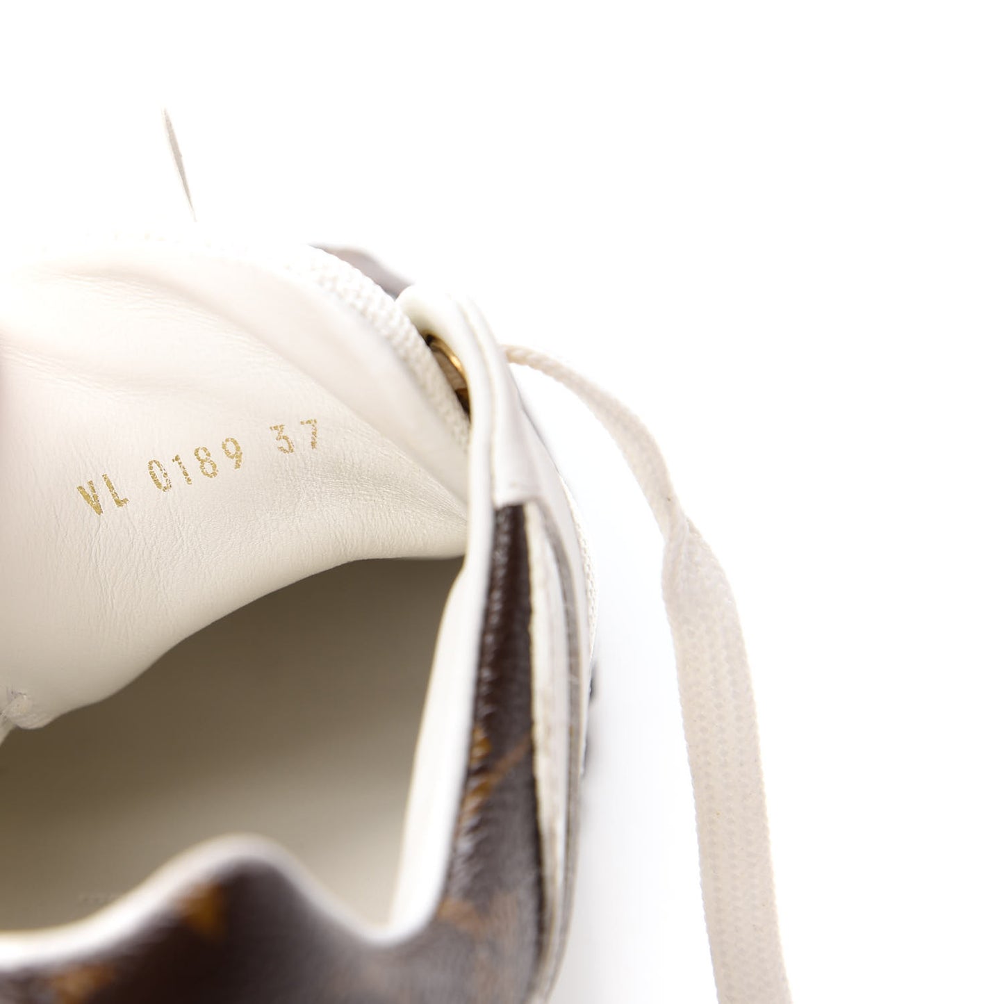 Suede Monogram Run Away Sneakers 37 White