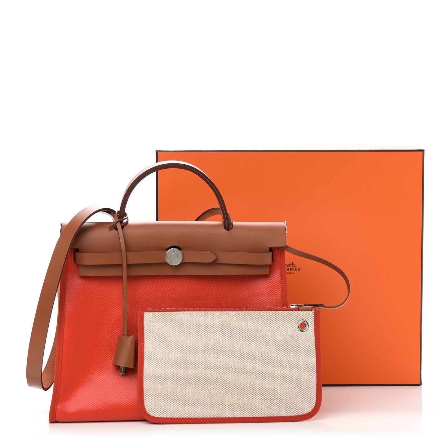 Toile H Berline Vache Hunter Herbag Zip 31 PM Orange Mecano Fauve