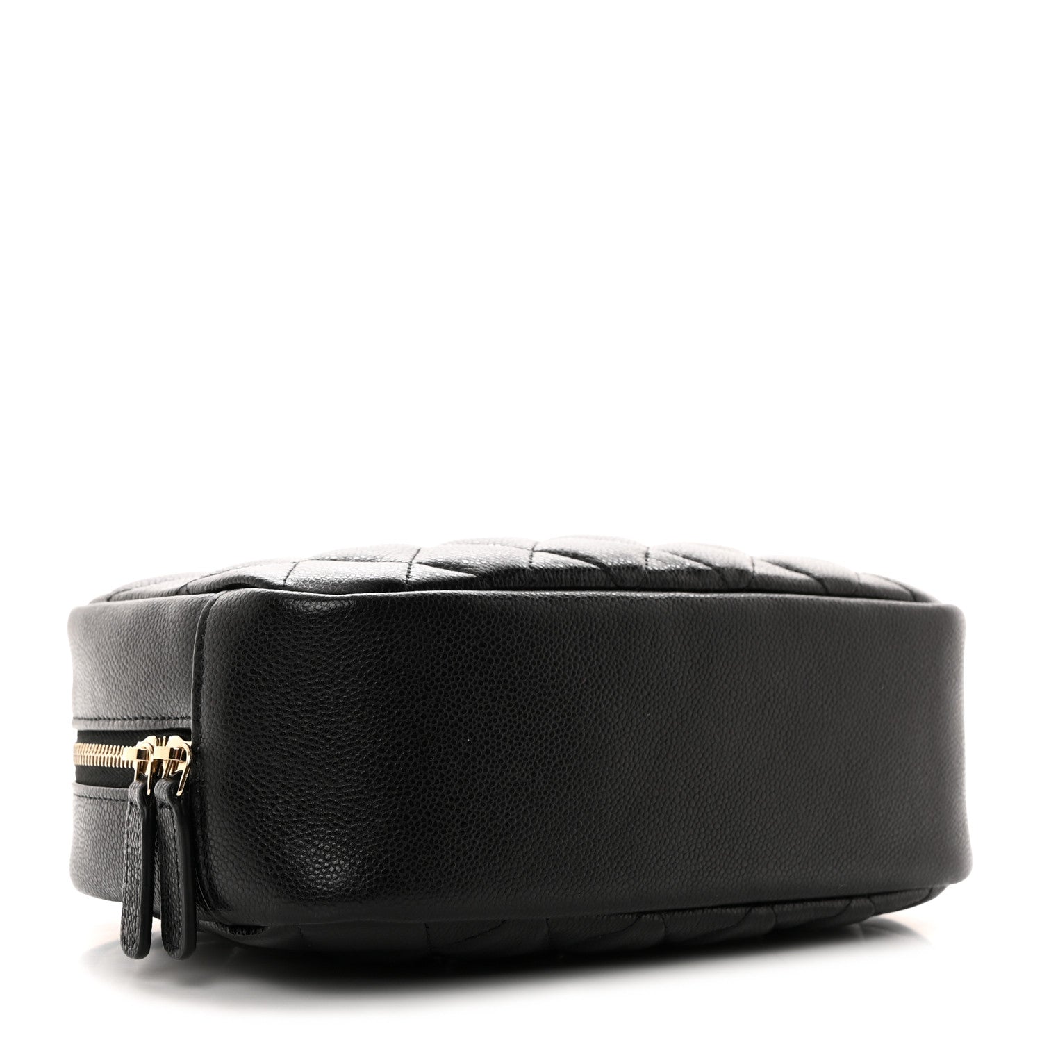 Chanel Caviar Quilted Medium Curvy Pouch Cosmetic Case Black 4 of 8