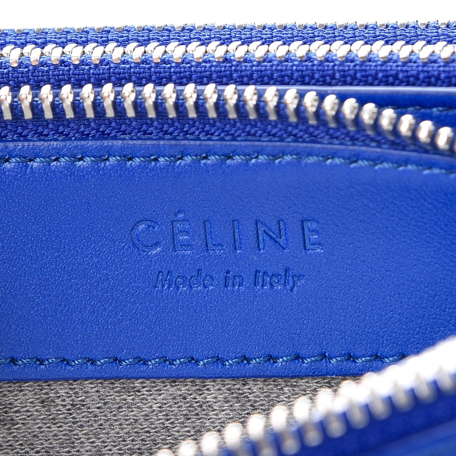 Celine Lambskin Small Trio Crossbody Bag Electric Blue 9 of 10
