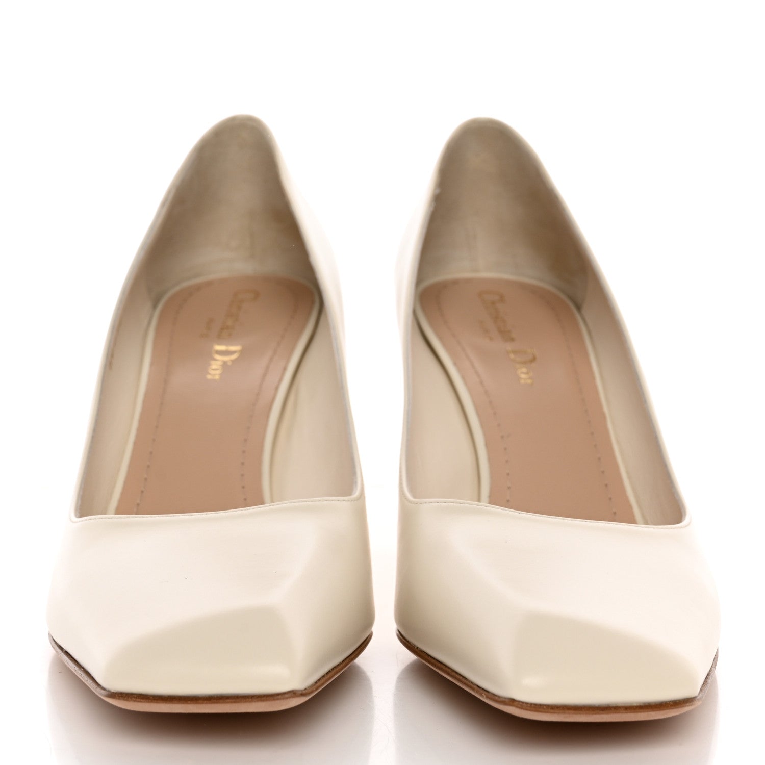 Christian Dior Soft Calfskin Rhodes 80mm Pumps 40 Off White 2 of 13