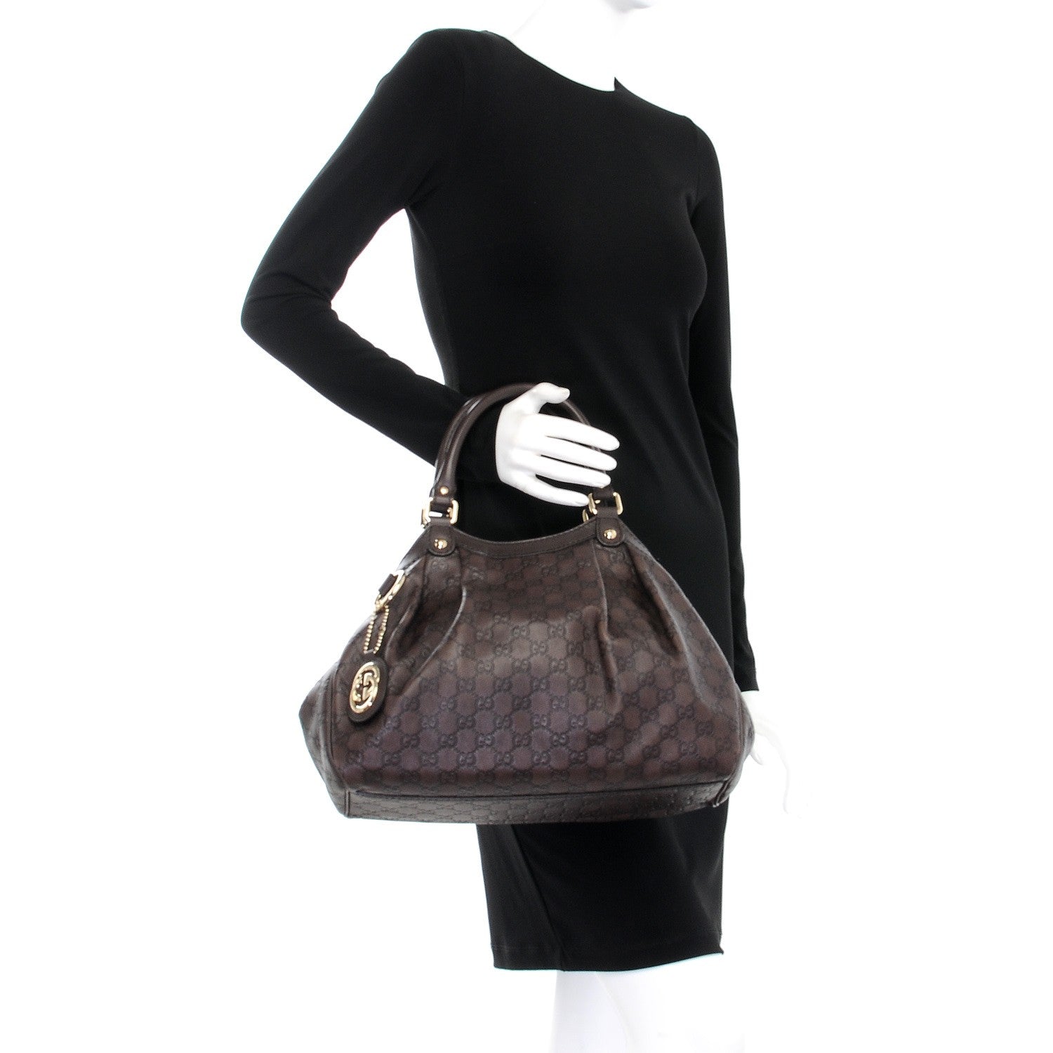 Gucci Guccissima Medium Sukey Tote Chocolate 2 of 7