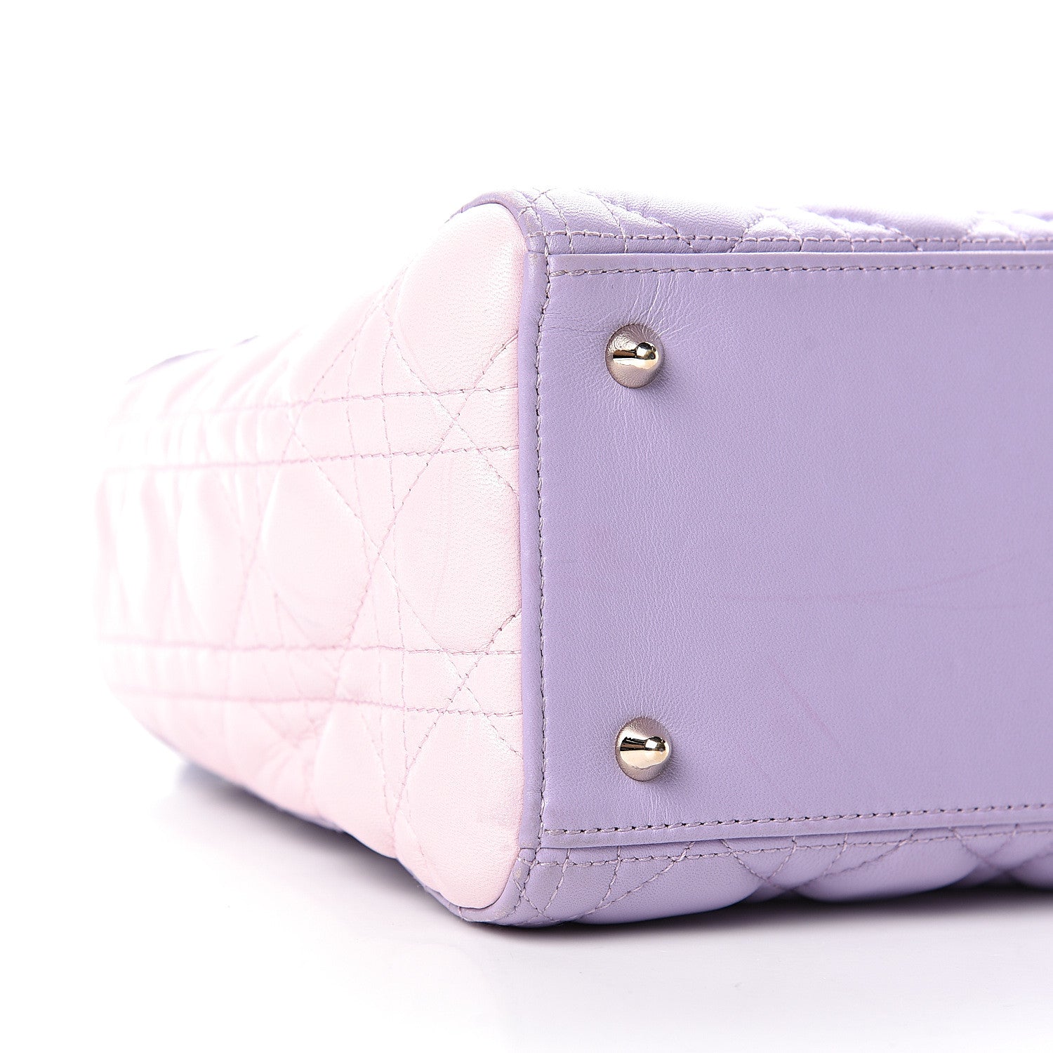 Christian Dior Lambskin Cannage Medium Tri-Color Lady Dior 9 of 17
