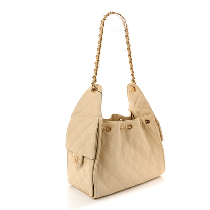 Chanel Caviar Quilted Small Chanel 25 Handbag Beige 3 of 10