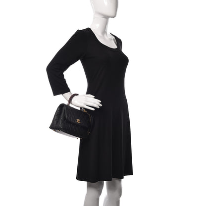 Chanel Caviar Lizard Quilted Mini Coco Handle Flap Black 2 of 13