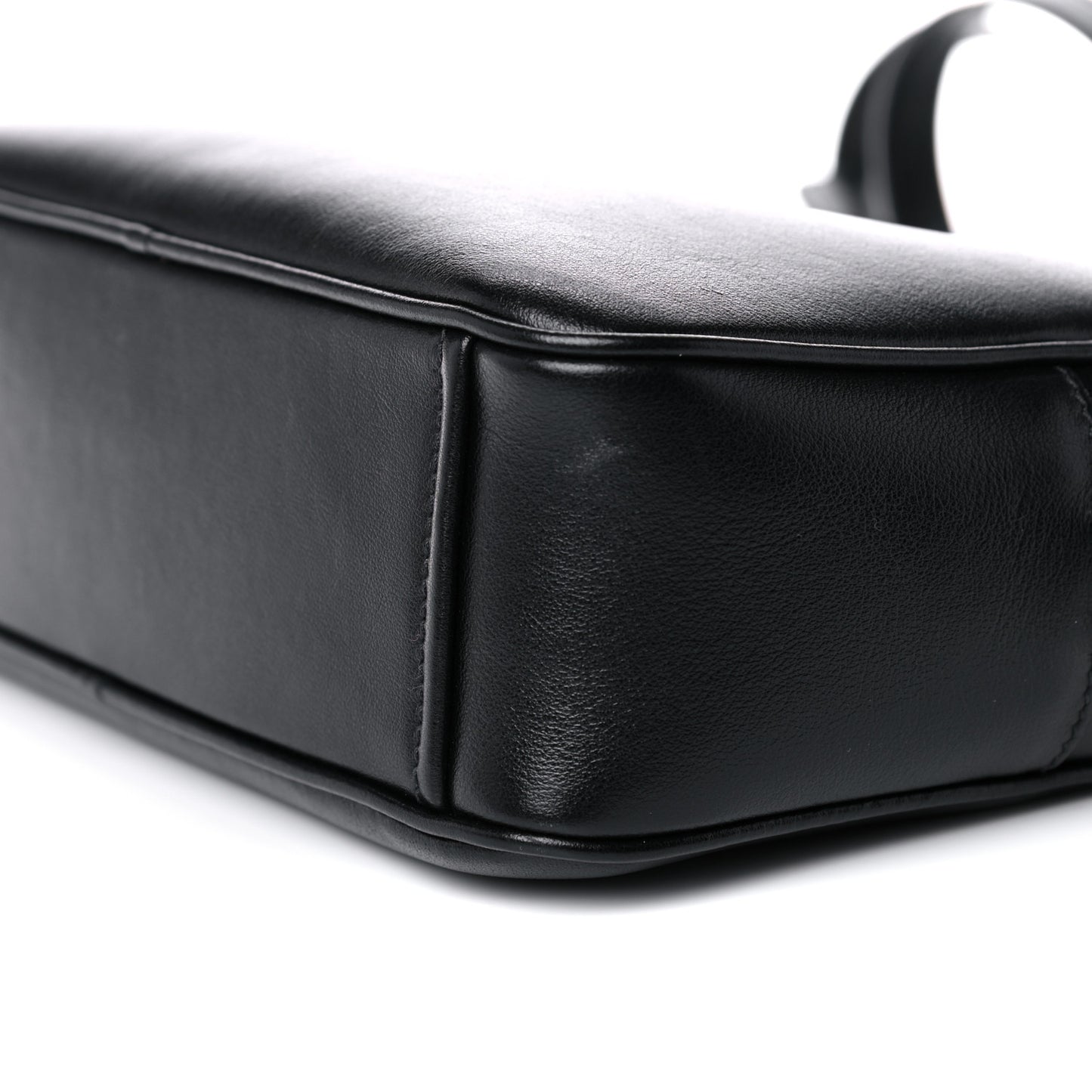 Soft Calfskin Camera Crossbody Bag Black