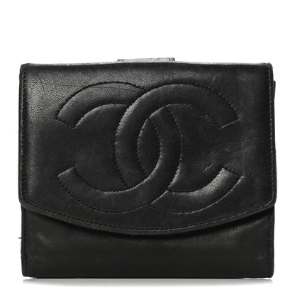 Chanel Lambskin Timeless CC Compact French Wallet Black 1 of 5