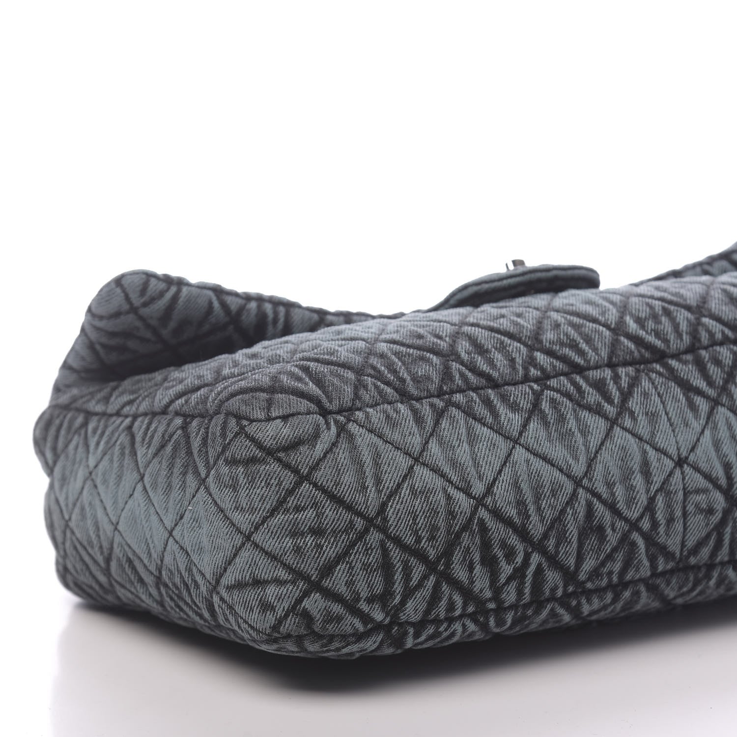 Chanel Denim Quilted Denimpression Flap Green Blue 8 of 11