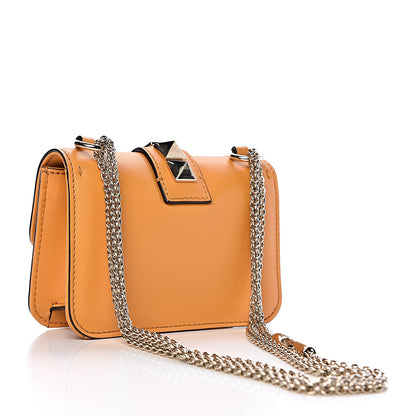 Valentino Garavani Vitello Mini Glam Lock Rockstud Flap Mandarin Sorbet 3 of 9