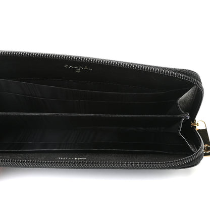Chanel Caviar Large Timeless CC Zip Around Wallet Black 5 of 13