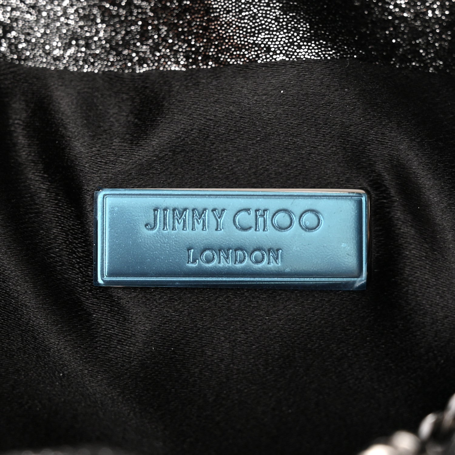 Jimmy Choo Metallic Fabric Bon Bon Bag Bucket Bag Silver 6 of 11