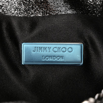 Jimmy Choo Metallic Fabric Bon Bon Bag Bucket Bag Silver 6 of 11