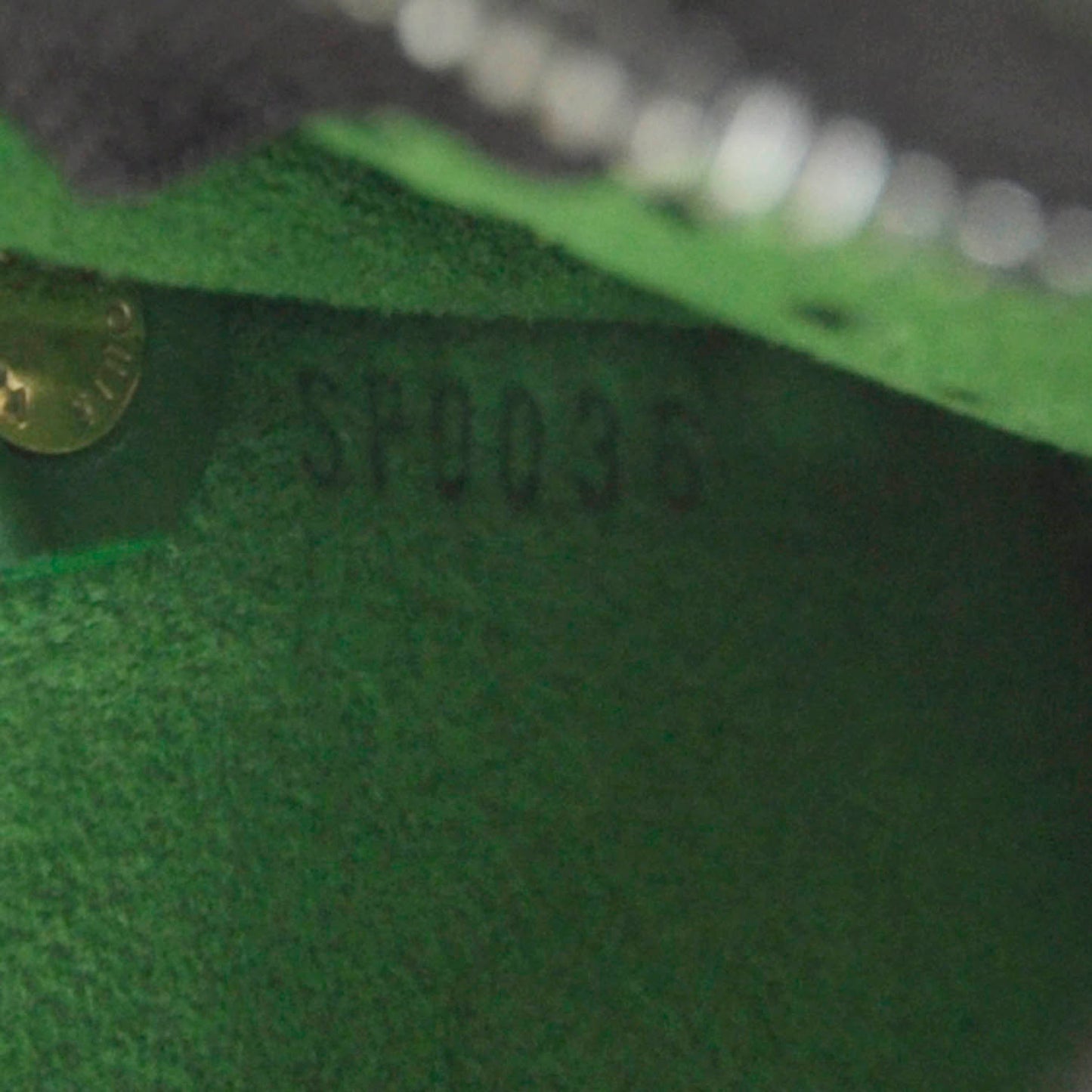 Monogram Perforated Key Pouch Green