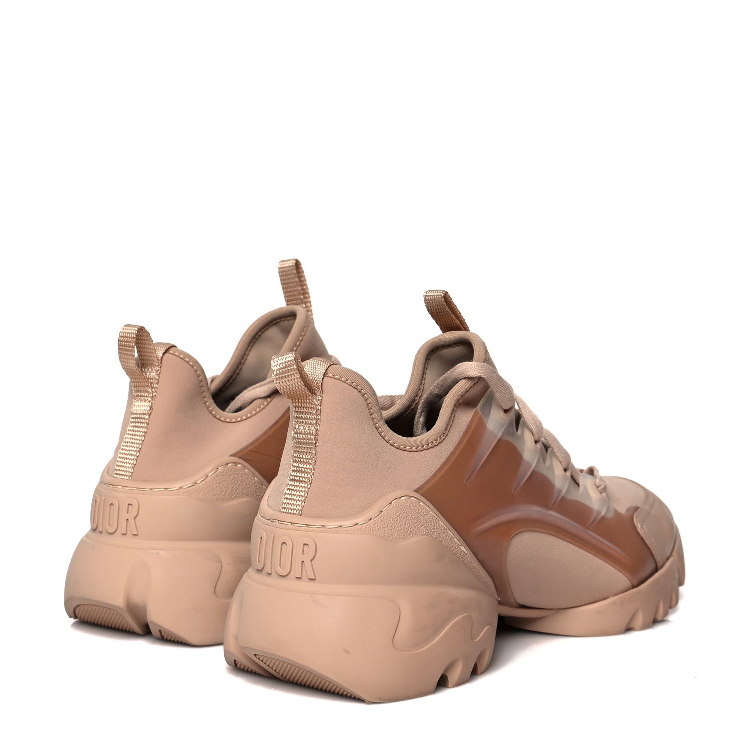 Christian Dior Neoprene Rubber Womens D-Connect Sneakers 38 Nude 4 of 12