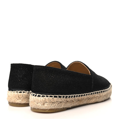 Chanel Fabric Patent Calfskin CC Espadrilles 38 Black 4 of 9