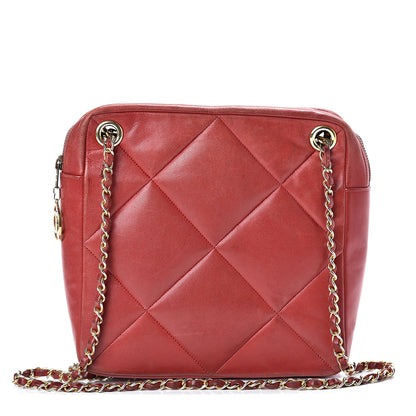 Chanel Lambskin Quilted Crossbody Red 1 of 24
