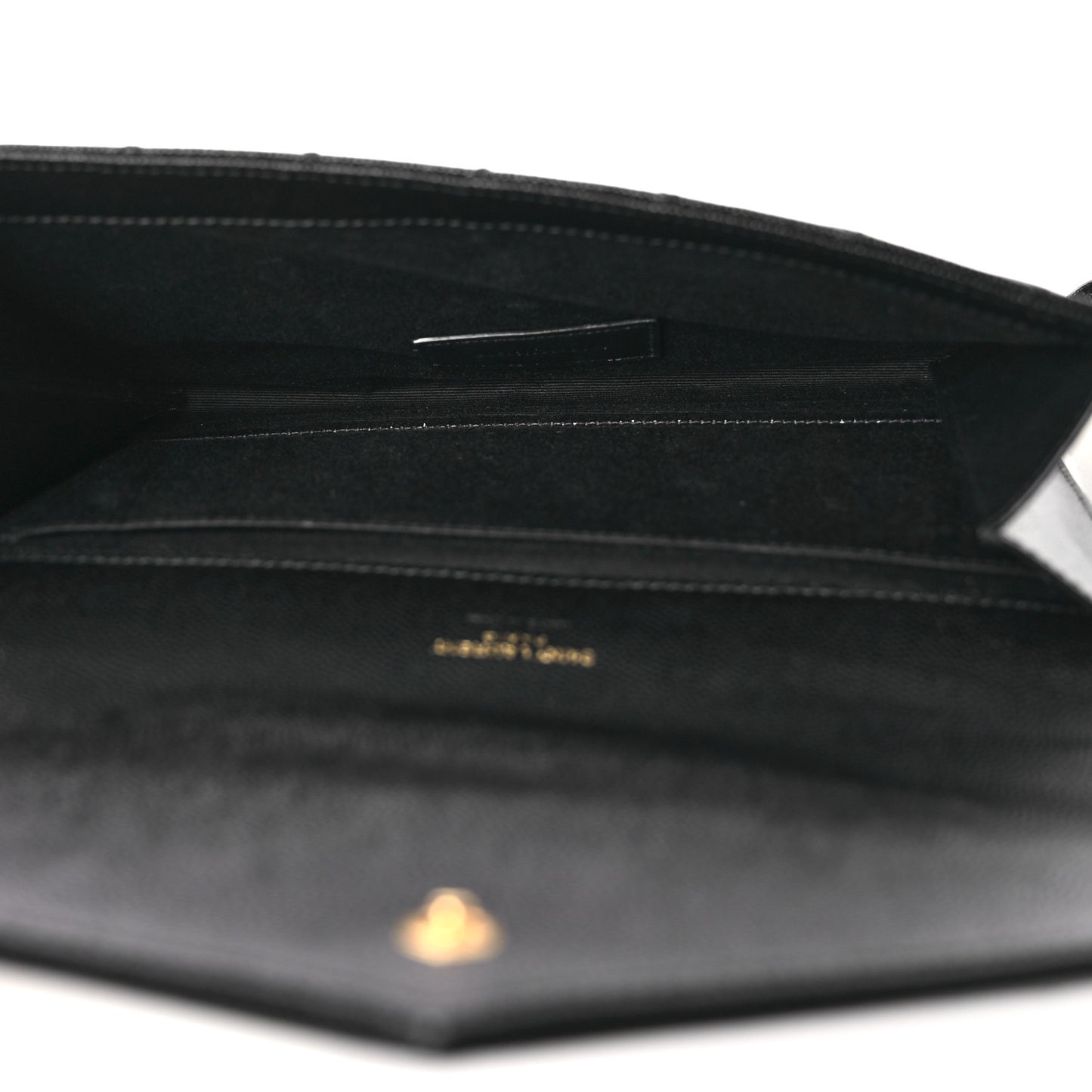 Grain De Poudre Textured Mixed Matelasse Triquilt Monogram Clutch Black