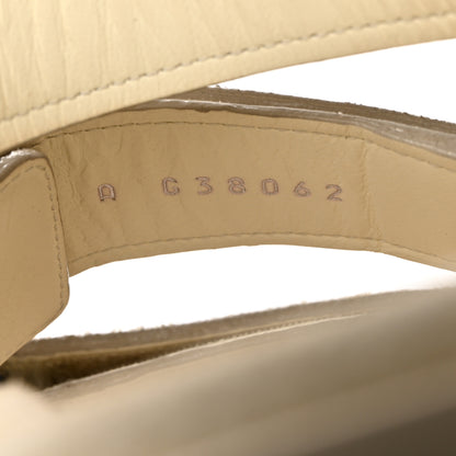 Chanel Suede Calfskin Velcro Flat Sandals 35 Ecru Dark Beige 7 of 9