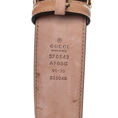 Gucci Calfskin Interlocking G 37mm Belt 90 36 Camelia 3 of 8