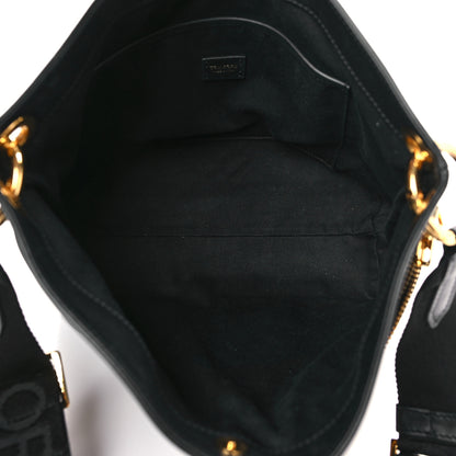 Tom Ford Calfskin Medium Avery Hobo Shoulder Bag Black 5 of 8