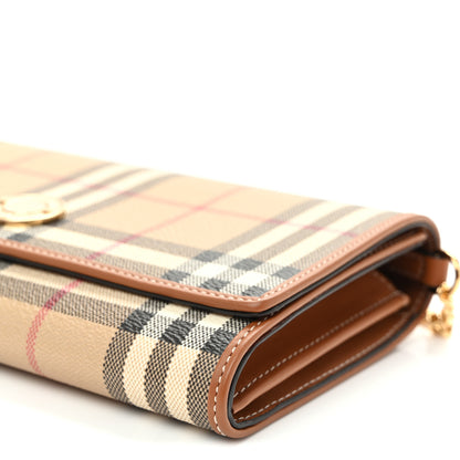 Burberry Vintage Check Hannah Chain Wallet Archive Beige Briar Brown 11 of 11