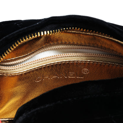 Chanel Velvet Quilted Camera Case Crossbody Bag Black 7 of 8