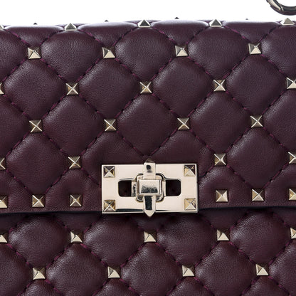 Valentino Garavani Nappa Medium Rockstud Spike Shoulder Bag Rubin 8 of 8