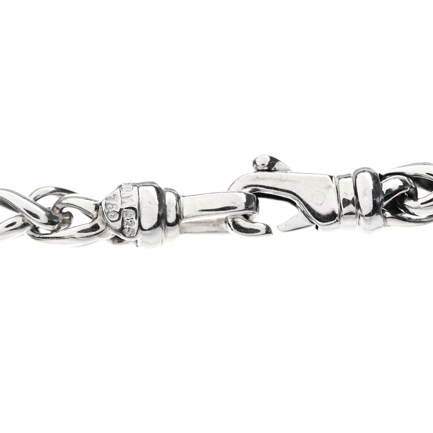 David Yurman Sterling Silver 18K Yellow Gold Quatrefoil Lariat Wheat Chain Necklace 4 of 4