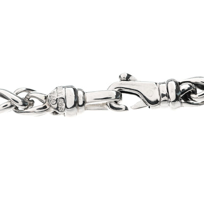 David Yurman Sterling Silver 18K Yellow Gold Quatrefoil Lariat Wheat Chain Necklace 4 of 4