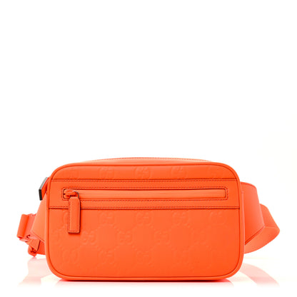 Gucci Rubber Effect Monogram GG Belt Bag New Orange Fluo 1 of 10