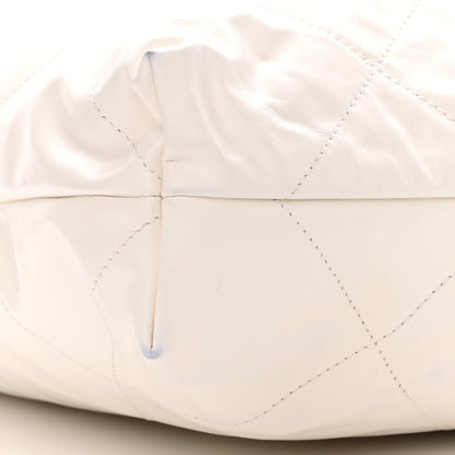 Chanel Shiny Calfskin Quilted Chanel 22 White 10 of 13
