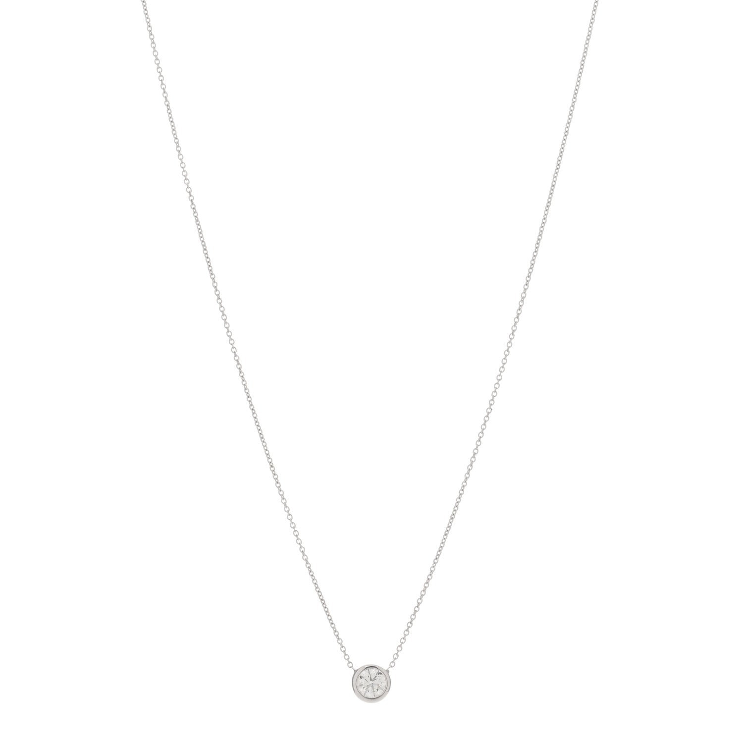 Roberto Coin 18K White Gold Diamond .38ct Diamonds by the Inch Pendant Necklace 1 of 5