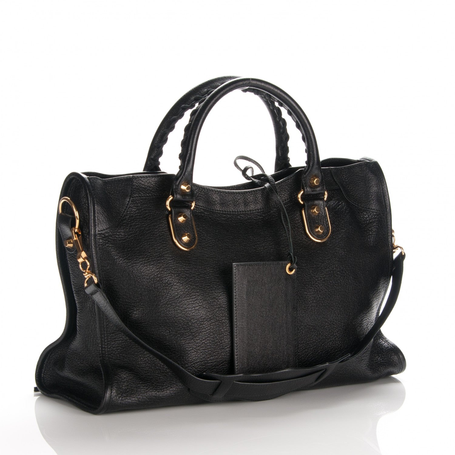 Balenciaga Chevre Gold Metallic Edge Hardware City Black 3 of 7