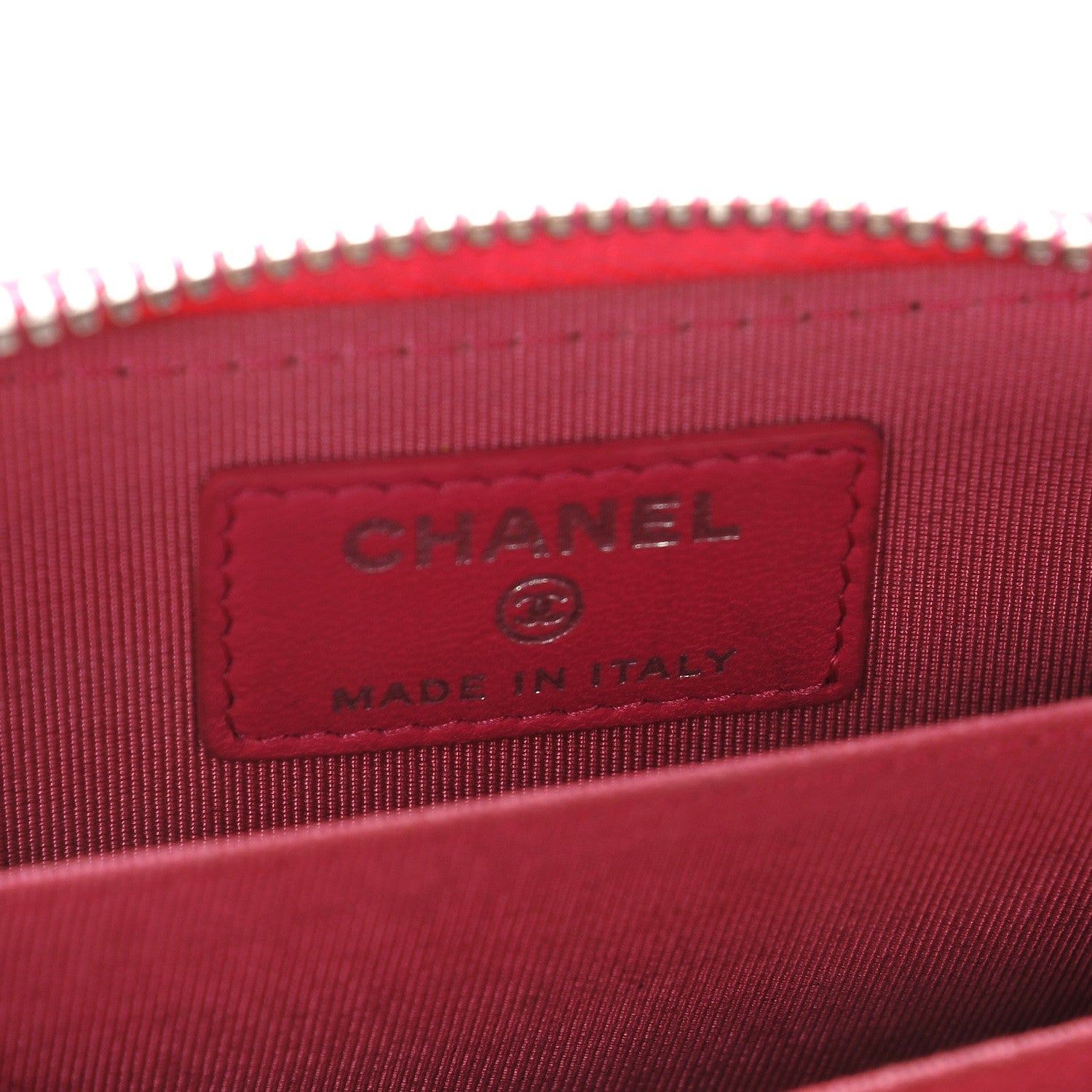 Chanel Lambskin Quilted Zip Around Coin Purse Wallet Fuchsia 6 of 8