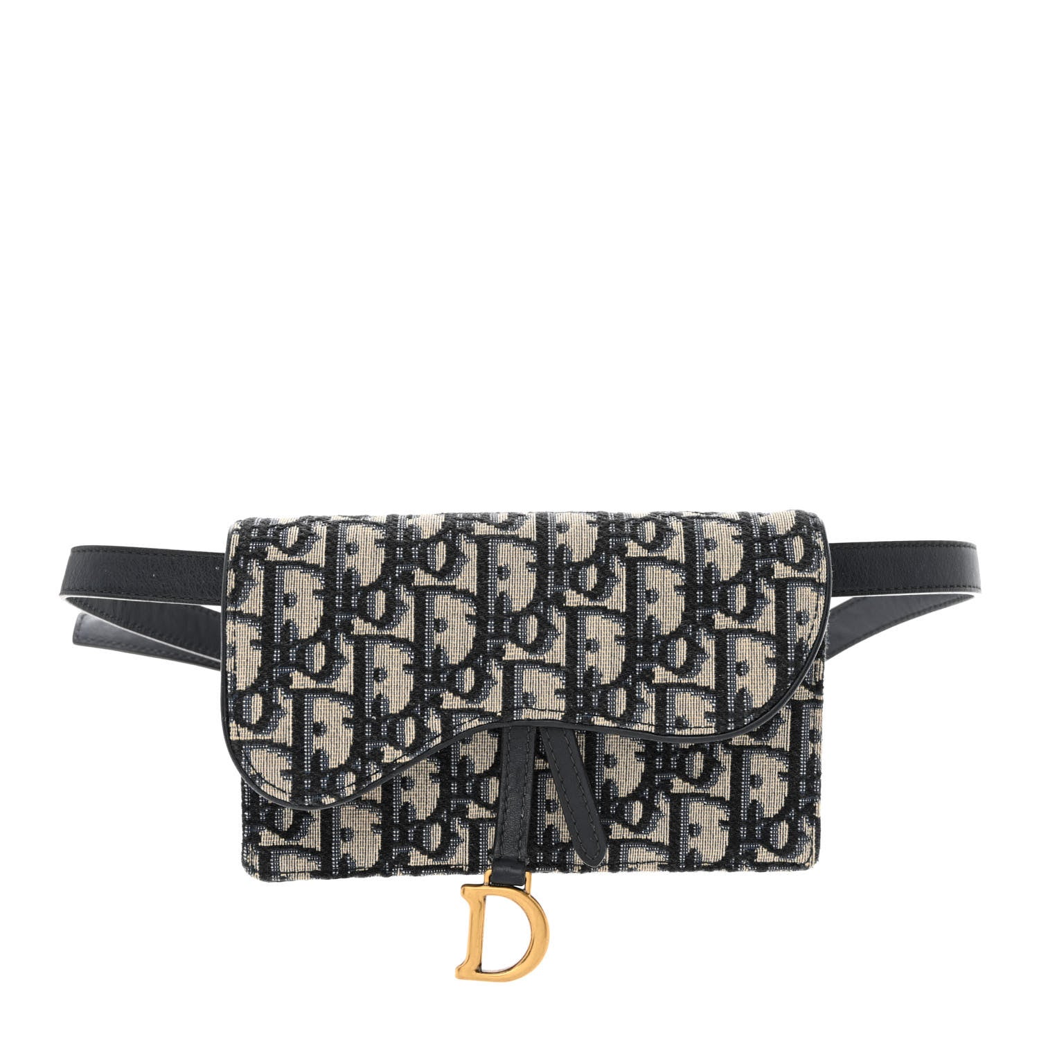 Christian Dior Oblique Saddle Belt Bag Blue 1 of 13