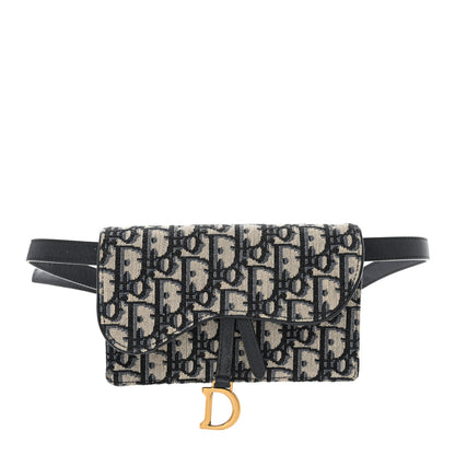 Christian Dior Oblique Saddle Belt Bag Blue 1 of 13