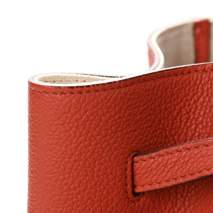 Celine Soft Grained Calfskin Small Belt Cabas Fox Red 17 of 18
