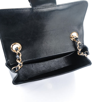Chanel Patent Camellia Mini Flap Black 5 of 7